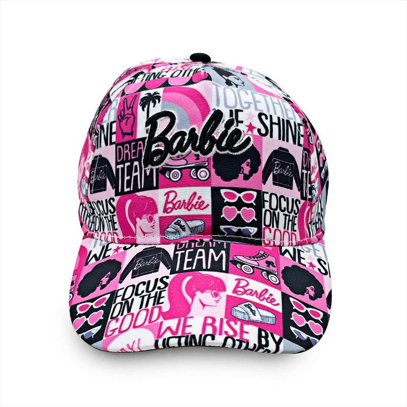 Gorro-de-verano-juvenil-y-logo-en-3D-color-rosado-negro