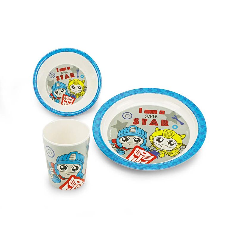 Set-de-vajilla-en-melamine-Libre-de-BPA-para-niNos-color-blanco