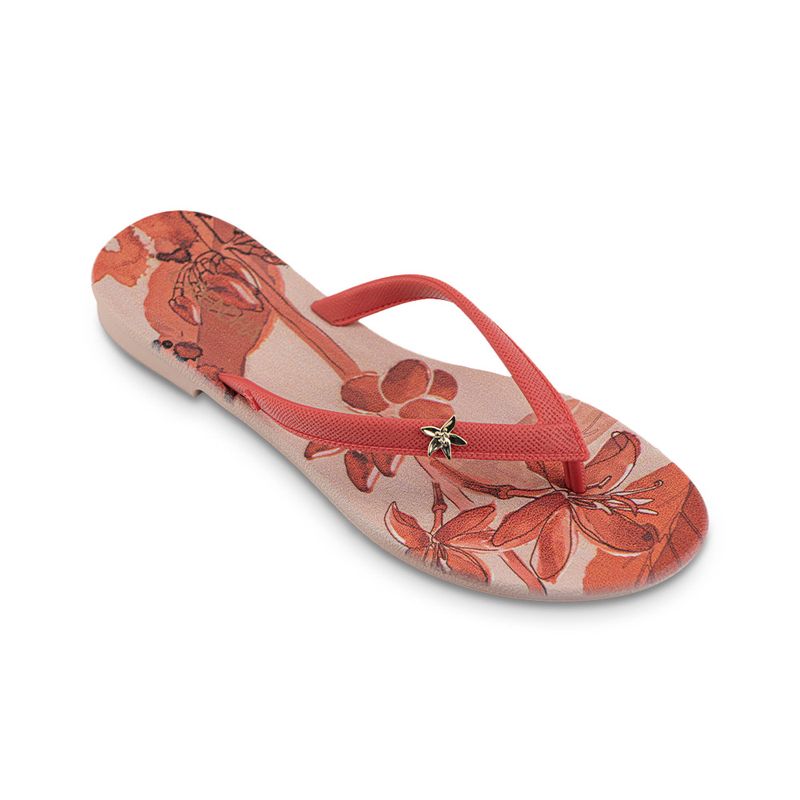 Sandalia-casual-con-estampados-exclusivos-color-coral