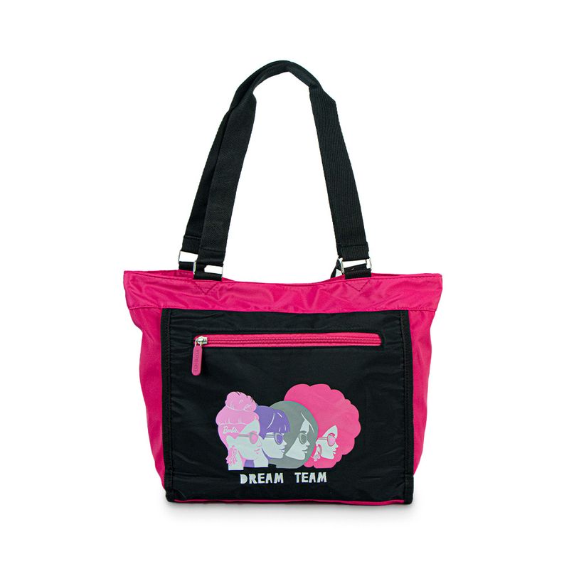 Bolso-juvenil-espacioso-de-poliester-color-fucsia