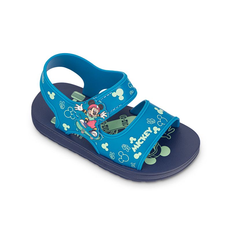 Sandalia-slider-con-velcro-ajustable-para-nino-color-azul-turqueza