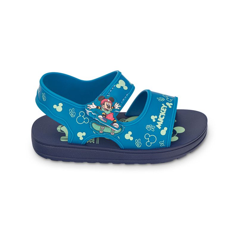 Sandalia-slider-con-velcro-ajustable-para-nino-color-azul-turqueza