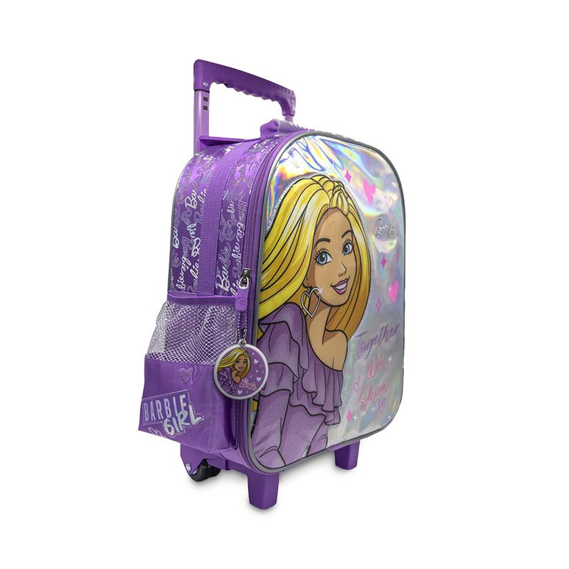 MOCHILA BARBIE CON RUEDAS Y RELIEVE