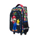 Mochila-con-ruedas-con-print-y-personaje-en-alto-relieve-color-negro