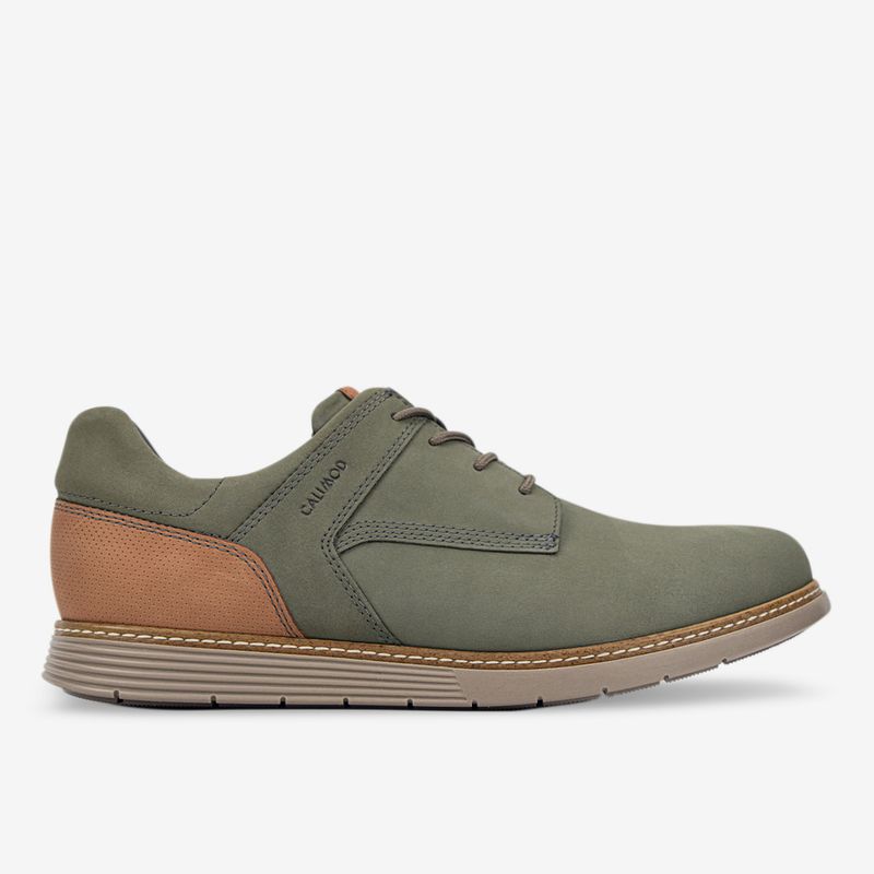 Zapato-casual-de-cuero-nobuck-para-hombre-color-militar