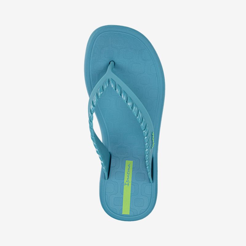 Sandalia-flip-flop-de-verano-con-plataforma-color-verde-cobalto