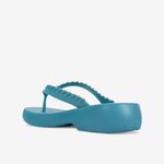 Sandalia-flip-flop-de-verano-con-plataforma-color-verde-cobalto