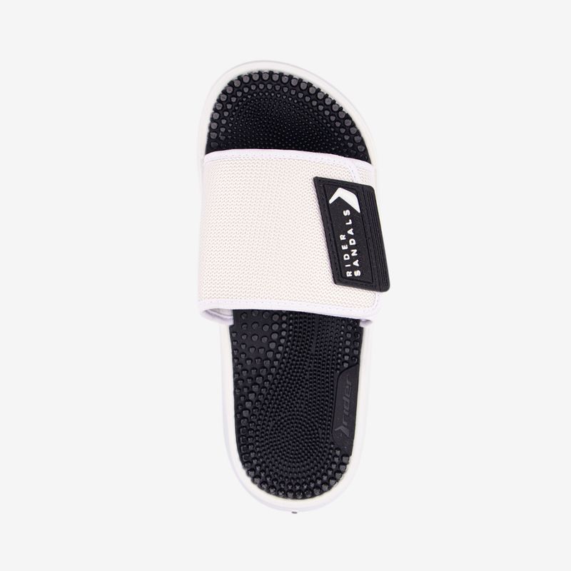 Sandalia-slider-con-velcro-en-la-banda-color-negro-blanco