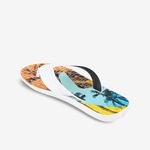 Sandalia-flip-flop-con-diseno-juvenil-en-la-planta-color-naranja-blanco