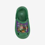 Sandalia-clogs-con-parche-de-personajes-en-pvc-color-verde