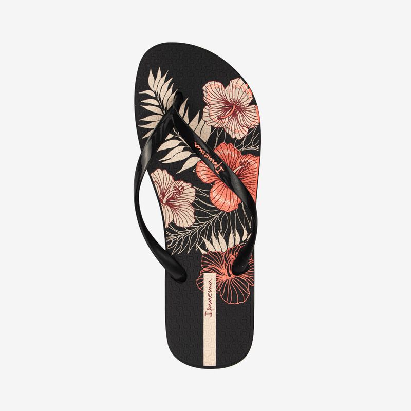 Sandalia-flip-flop-con-diseno-floral-color-negro-rosa