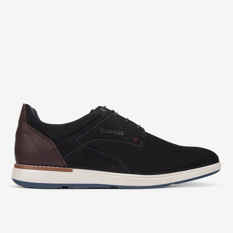 Zapato-casual-de-cuero-nobuck-para-hombre-color-negro