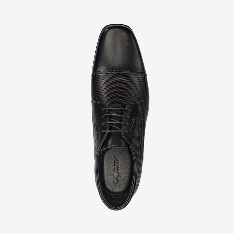 Zapato-elegante-de-cuero-con-almohadilla-en-el-talon-color-negro