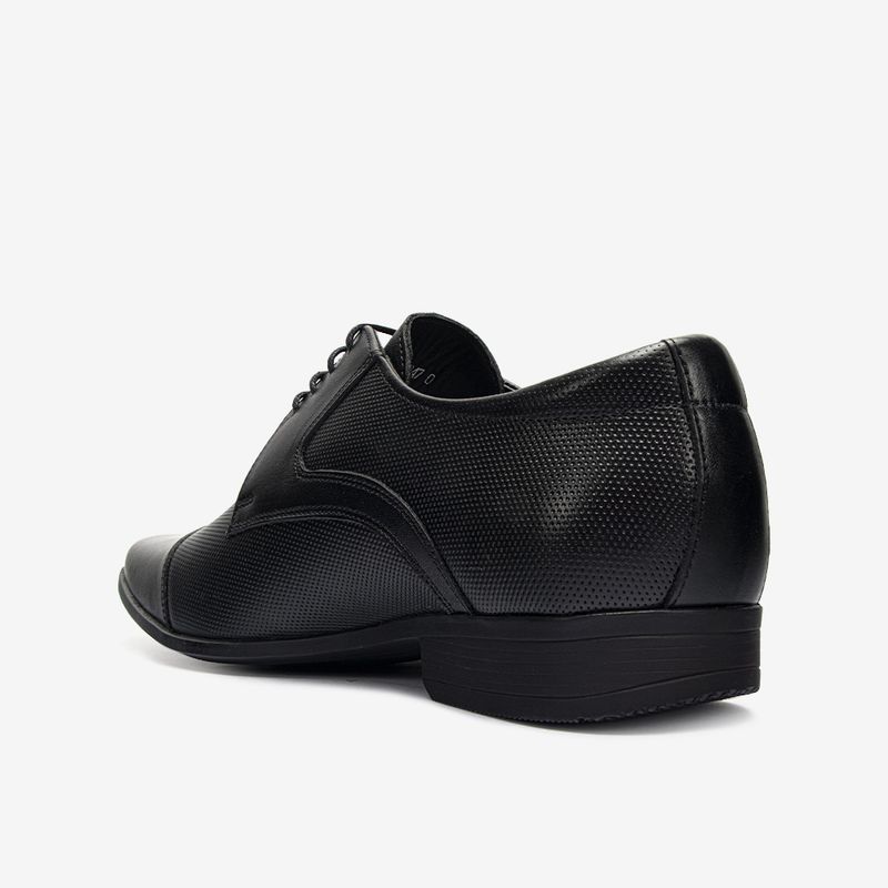 Zapato-elegante-de-cuero-con-almohadilla-en-el-talon-color-negro