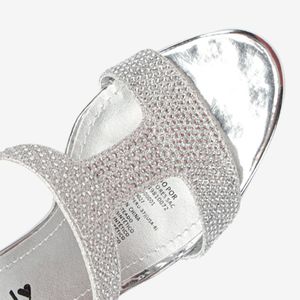 Sandalia Elegante Plateado 7YS009
