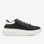 Zapatilla-casual-de-PU-con-plataforma-color-blanco-negro