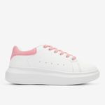 Zapatilla-casual-de-PU-con-plataforma-color-blanco-rosa