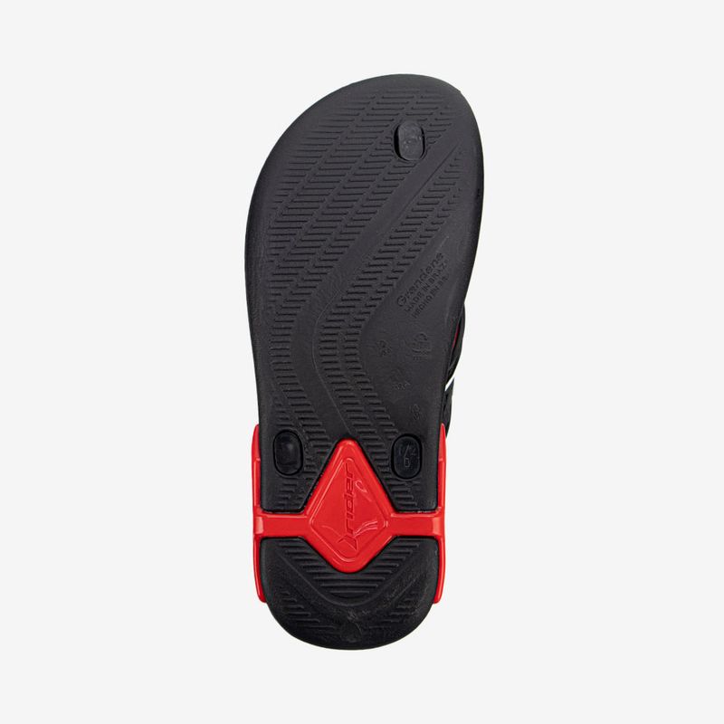 Sandalia-flip-flop-con-planta-anatomica-color-negro-rojo