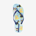 Sandalia-flip-flop-con-diseno-de-mascotas-en-la-planta-color-celeste-azul