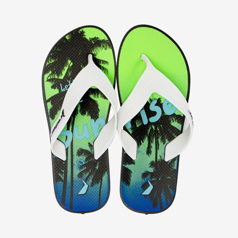 Sandalia-flip-flop-con-tiras-anchas-color-verde-blanco