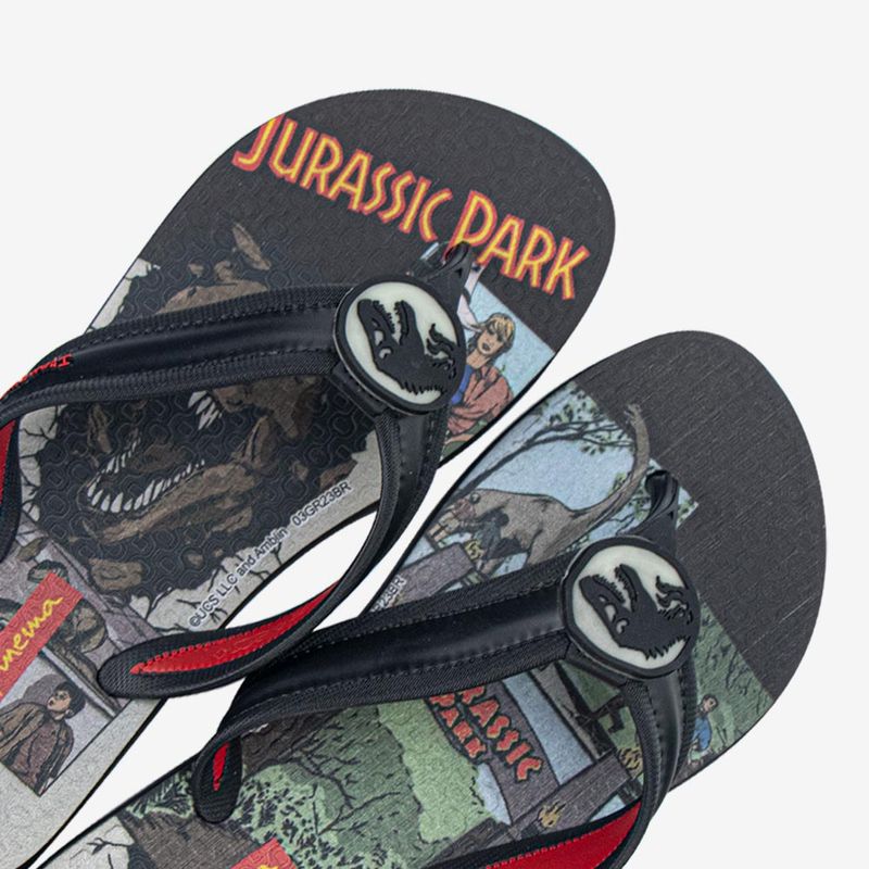 Sandalia-flip-flop-con-dinosaurio-en-la-tira--color-negro