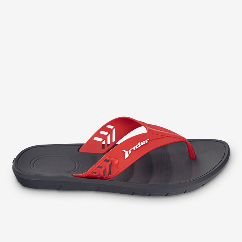 Sandalia-flip-flop-de-verano-con-planta-flexible-color-negro-rojo