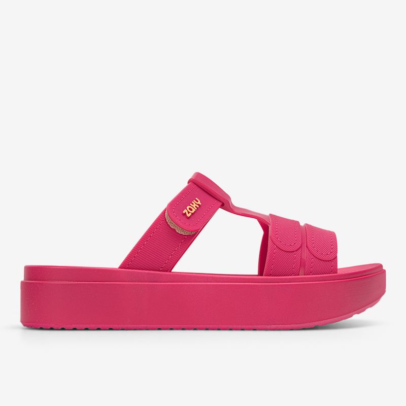 Sandalia-slider-con-velcro-ajustable-color-fucsia