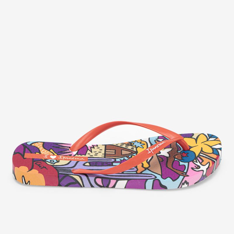 Sandalia-flip-flop-coleccion-graffiti-color-rojo