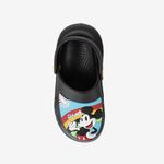 Sandalia-clogs-con-parche-de-personajes-en-pvc-color-negro