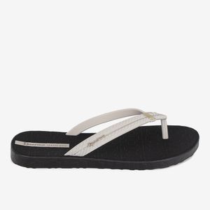 Sandalia Flip Flop Negro Hueso 2IPC39