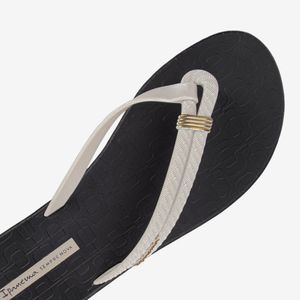 Sandalia Flip Flop Negro Hueso 2IPC39