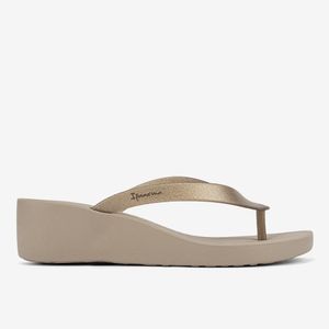 Sandalia Flip Flop Con Plataforma Beige/Oro 2IPE48