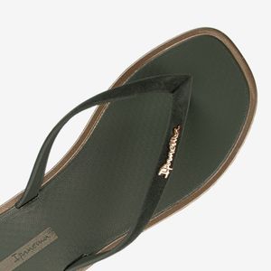 Sandalia Flip Flop Verde/Oro 2IPF55