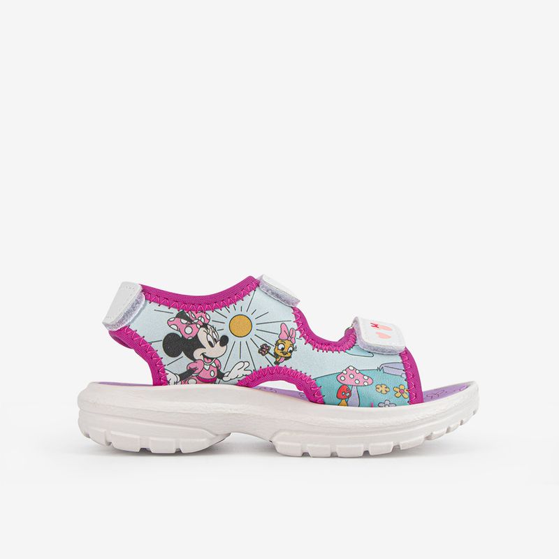 Sandalia-flat-nina-Minnie-color-blanco