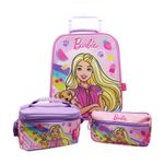 Set-de-maleta-con-ruedas-lonchera-y-cartuchera-Barbie-para-ninas-color-varios