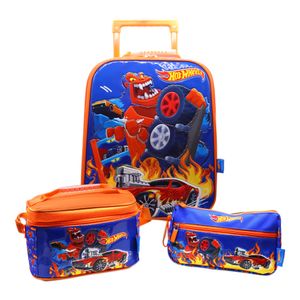 Set De Maleta Con Ruedas, Lonchera Y Cartuchera Hot Wheels 6HTW2120004