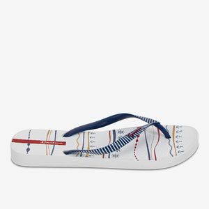 Sandalia Flip Flop De Mujer Hueso/Azul 2IPH20