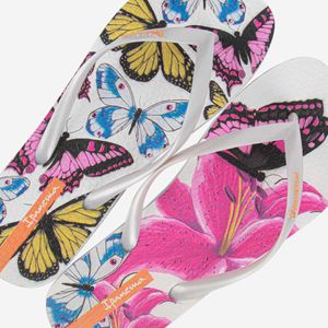 Sandalia Flip Flop De Mujer Blanco/Rosa 2IPJ83