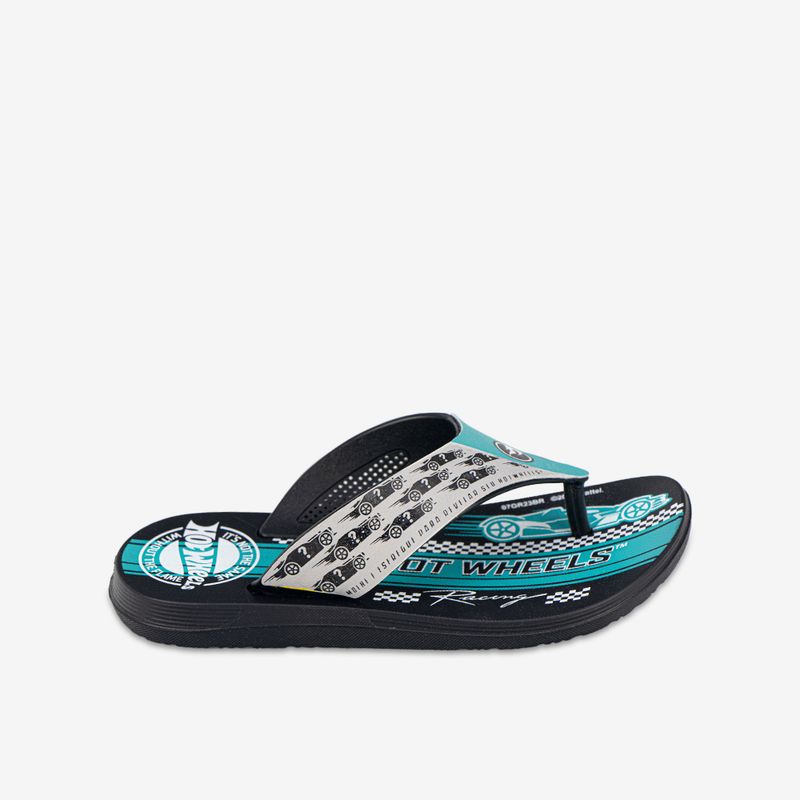 Sandalia-flip-flop-con-tiras-anchas-para-nino-color-negro-azul