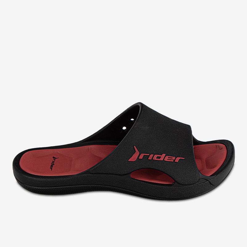 Sandalia-slider-de-hombre-Rider-color-negro-rojo