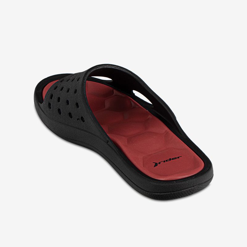 Sandalia-slider-de-hombre-Rider-color-negro-rojo