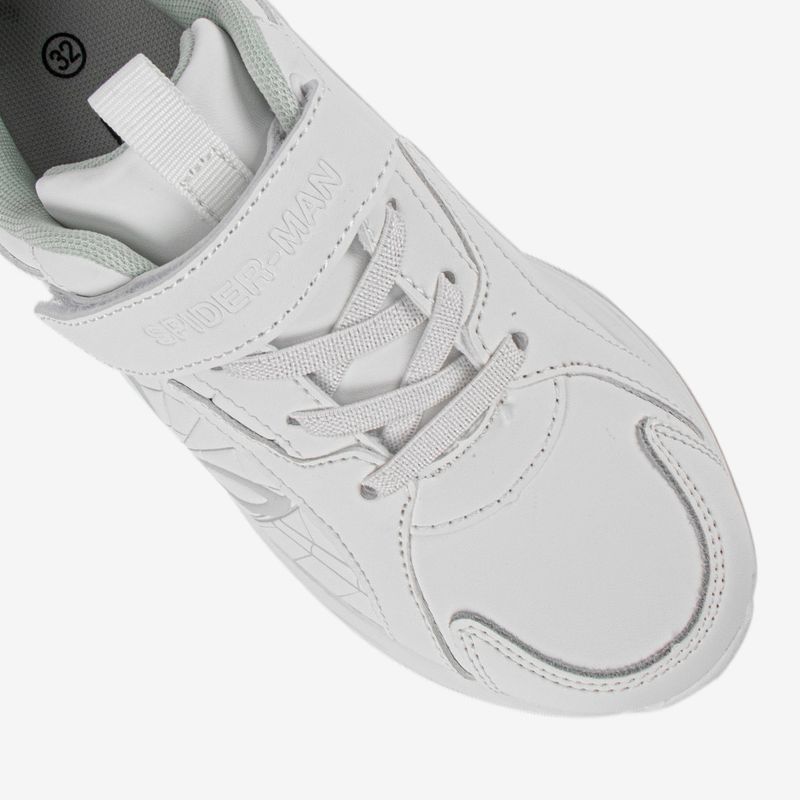 Zapatilla-escolar-para-ninos-Hombre-arana-color-blanco