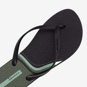 Sandalia Flip Flop De Mujer Negro/Verde 2IPM21