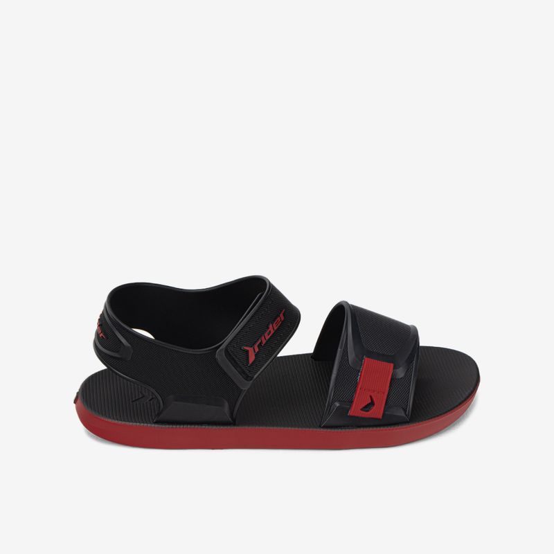 Sandalia-flip-flop-de-hombre-Rider-color-negro-rojo