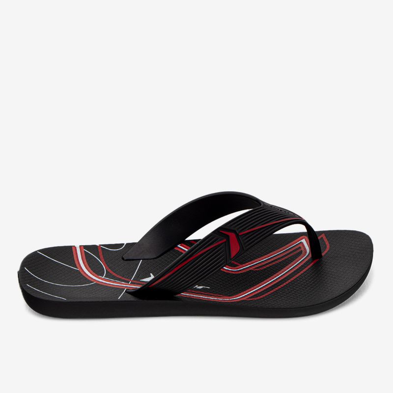 Sandalia-flip-flop-de-hombre-Rider-color-negro-rojo