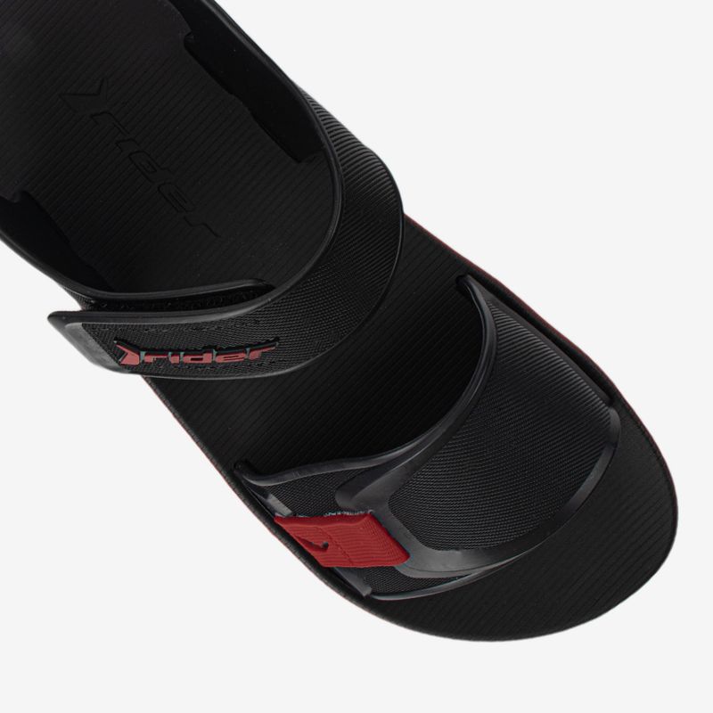 Sandalia-flip-flop-de-hombre-Rider-color-negro-rojo