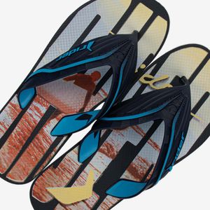 Sandalia Flip Flop De Hombre Azul/Amarillo 2RDJ72