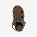 Sandalia-flats-para-bebe-color-azul-camel