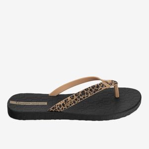 Sandalia Flip Flop De Mujer Negro/Beige 2IPD39