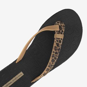 Sandalia Flip Flop De Mujer Negro/Beige 2IPD39